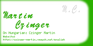 martin czinger business card